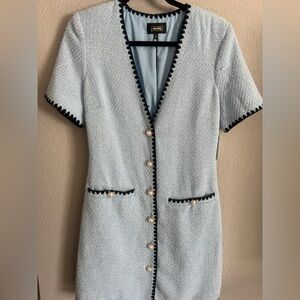 Alexia Admor Light Blue and Black Dress